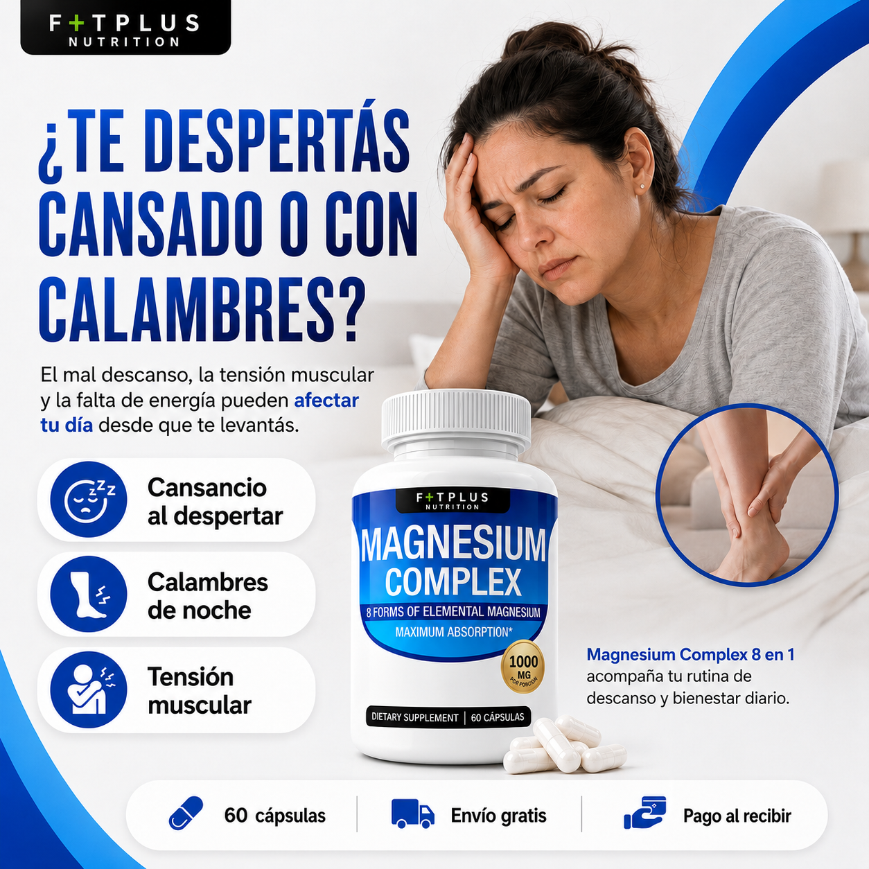 FITPLUS Magnesium Complex 8 en 1 – 60CAPS