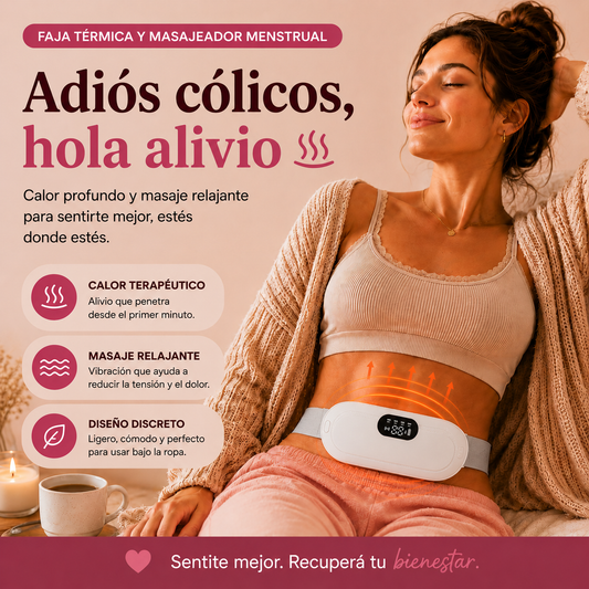 Faja Térmica Anti-Cólicos — Alivio Menstrual Inmediato
