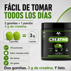 CREATINA GUMMIES SABOR MANZANA VERDE