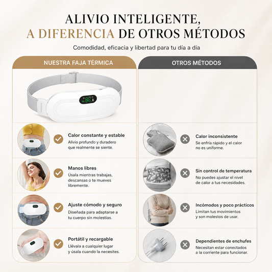 Faja Térmica Anti-Cólicos — Alivio Menstrual Inmediato
